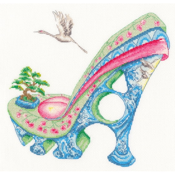 Bothy Threads Counted Cross Stitch Kit - Osaka Spring, Craft Kits