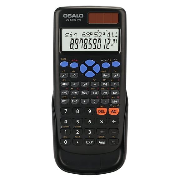 Osalo OS 82MS Pro Math and Counting Scientific Calculator, Black