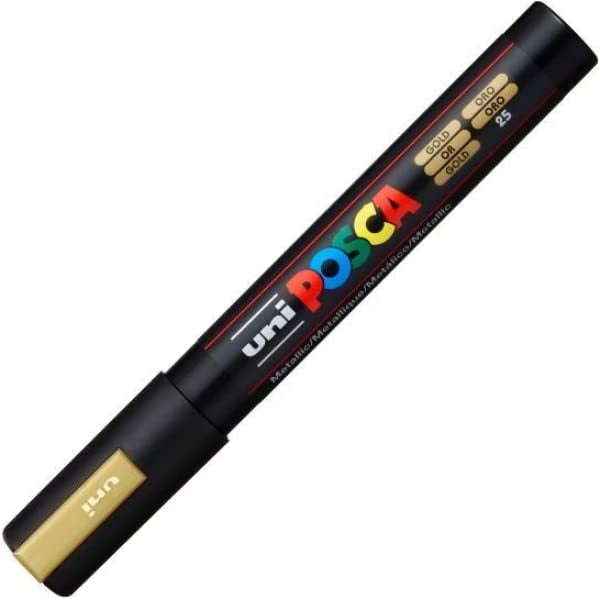 Osama MPC5MORO Posca Metal Penna con Oro Inchiostro, 2.500mm Massimo Ictus