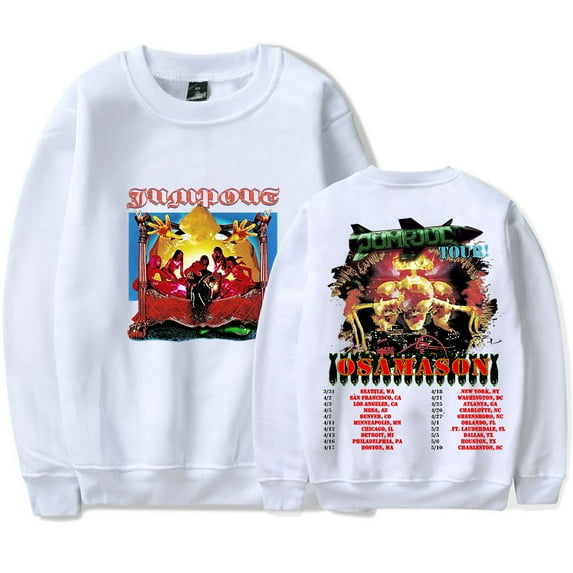 OsamaSon Jump Out Tour 2025 Merch Crewneck Sweatshirts Unisex Fashion HipHop Long Sleeve Top