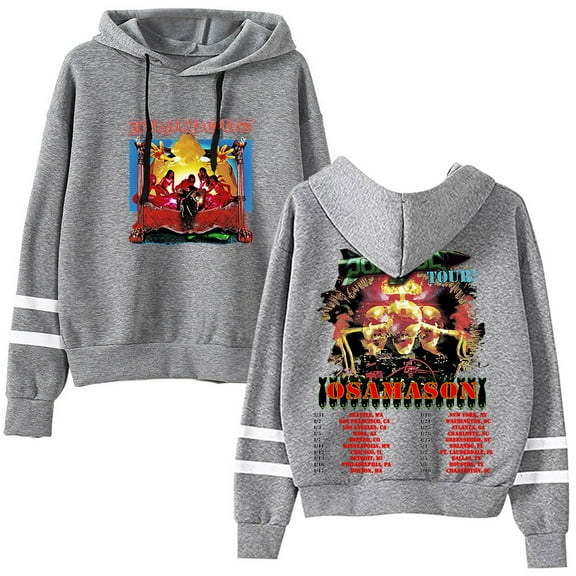 OsamaSon Jump Out Tour 2025 Merch Pocketless Parallel Bars Sleeve Streetwear Sweatshirts