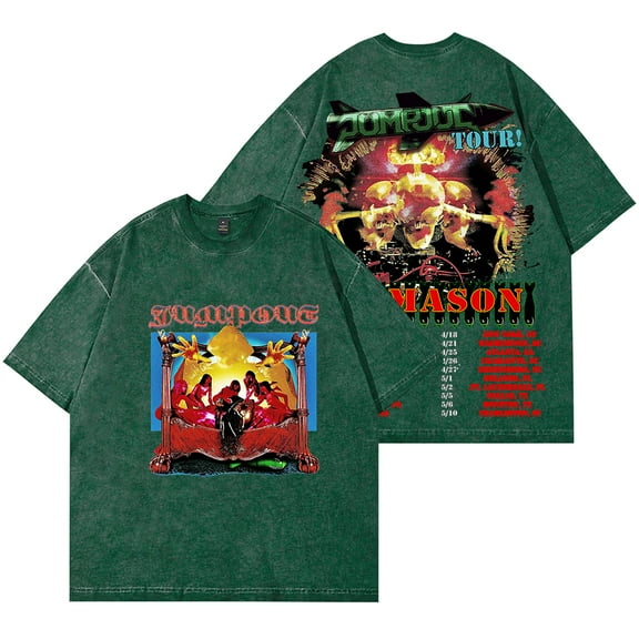 OsamaSon Jump Out Tour 2025 Merch Wash T-Shirts Unisex HipHop Streetwear Cotton Short Sleeve Tee