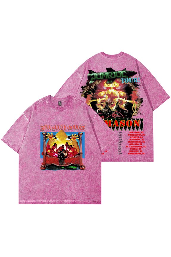 OsamaSon Jump Out Tour 2025 Merch Wash T-Shirts Unisex HipHop Streetwear Cotton Short Sleeve Tee