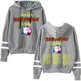 thumbnail image 1 of OsamaSon Merch Psykotic Tour 2025 Hoodie, Unisex, Pocketless, Double-Stripe Sleeve Casual Sweatshirt,L,Gray, 1 of 2
