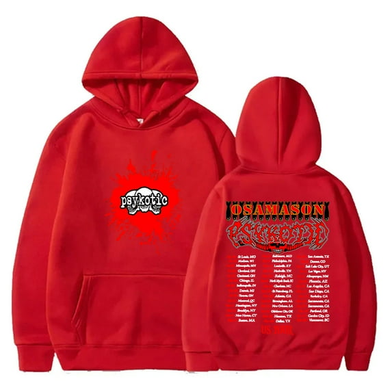 OsamaSon Psykotic Tour 2025 Merch Hoodies HipHop Streetwear Women Men Long Sleeve Sweatshirts