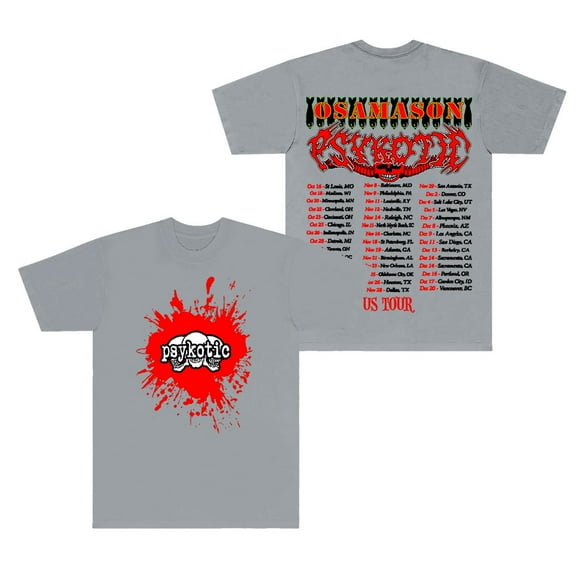 OsamaSon Psykotic Tour 2025 Merch T-Shirts Streetwear Tee Women Men HipHop Crewneck Short Sleeve