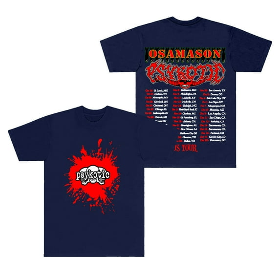 OsamaSon Psykotic Tour 2025 Merch T-Shirts Streetwear Tee Women Men HipHop Crewneck Short Sleeve