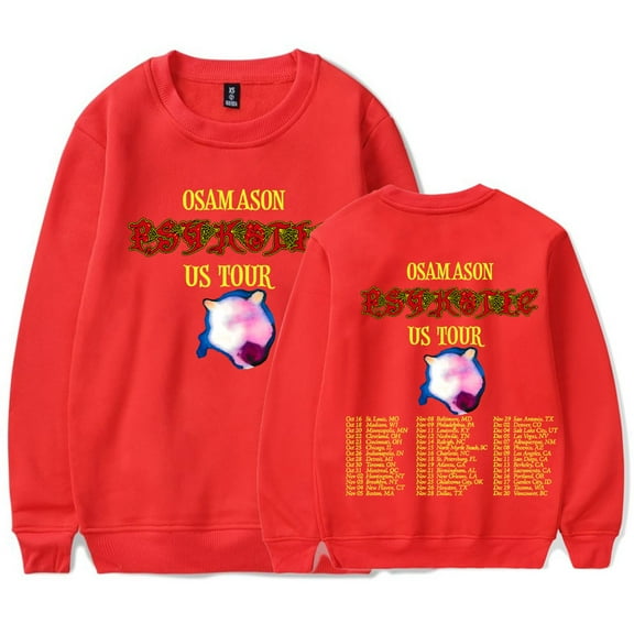 OsamaSon merch 2025 PSYKOTIC TOUR sweater crewneck long sleeve sweatshirt men/women rapper hip hop pullover