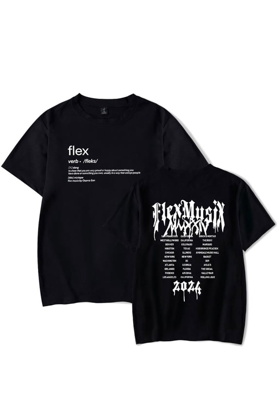 Osamason merch Flex Tour tshirt crewneck short sleeve tshirt men/women ripper hip hop tops