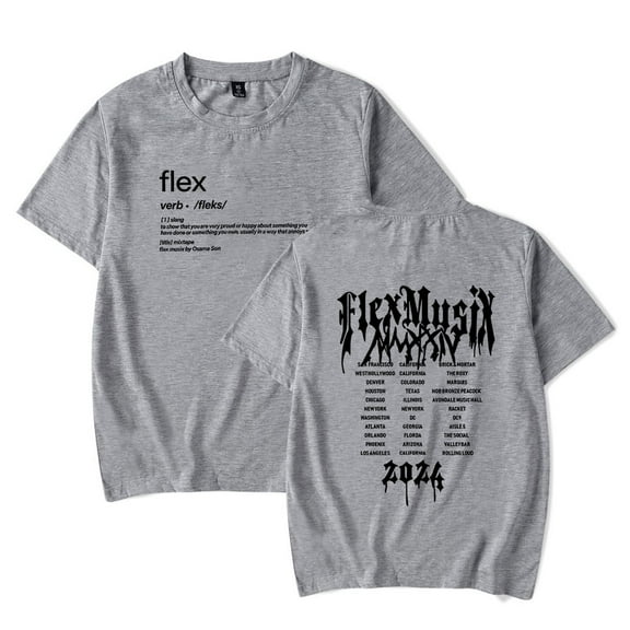 Osamason merch Flex Tour  tshirt crewneck short sleeve tshirt men/women ripper hip hop  tops