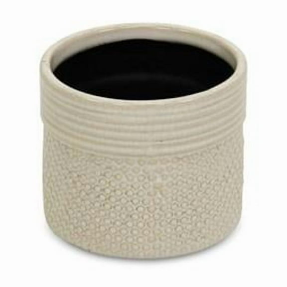 Osanna Off-white Patterned Ceramic Pot - Small