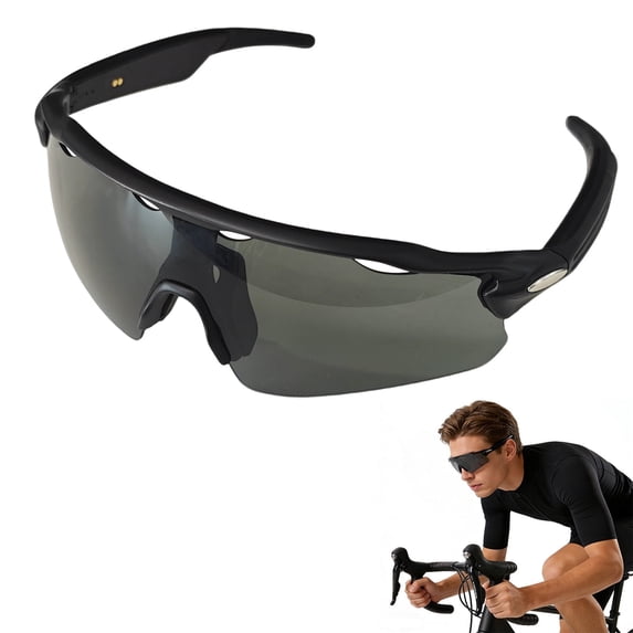 Osawalla Smart Cycling Glasses with Bluetooth Audio, 5-6H Playtime, Magnetic Charging | Choose Lens (Gray/Night Vision/Coated) for Riding, Skiing, Running | TR90 Frame, IPX5 Sweatproof