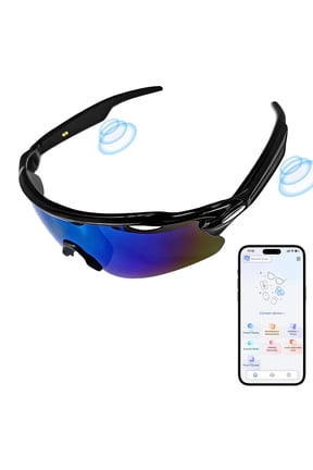 Smart Cycling Glasses with Bluetooth Audio, 5-6H Playtime, Magnetic Charging | Choose Lens (Gray/Night Vision/Coated) for Riding, Skiing, Running | TR90 Frame, IPX5 Sweatproof
