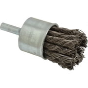 Osborn 0003078000 End Brush, 1" Diameter, Steel, Knotted Wire