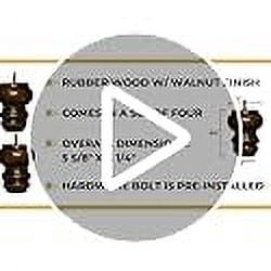 Osborne Replacement Square Hardwood Sofa Feet - Set Of 4, Dark Walnut Finish, 5" Height