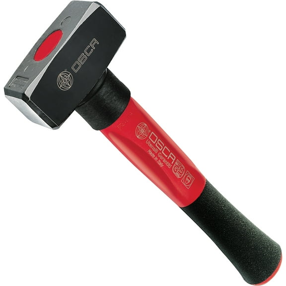 Osca OS2000156 Machinist's Club Hammer with Forged Safety Collar - 3.3 Lb.