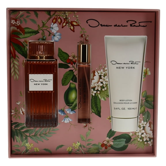 Oscar De La Renta New York Eau De Parfum 3pcs Gift Set For Women
100ml Eau De Parfum Spray + 15ml Purse Travel Spray + 100ml Body Lotion