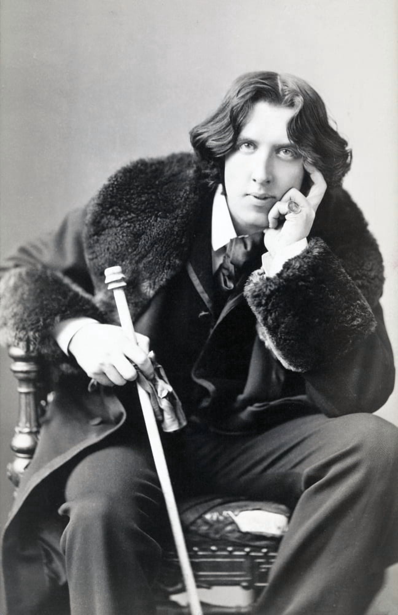 Oscar Fingal Oflahertie Wills Wilde 1854 To 1900 Irish Novelist Playwright Freemason Wit Photograph By Napoleon Sarony Canvas Art - Ken Welsh Design Pics (22 x 36)
