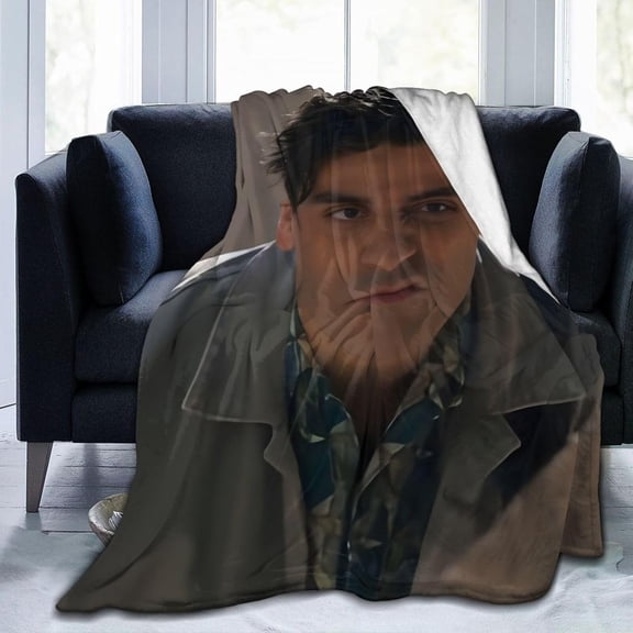 Oscar Isaac Fleece Blanket for Couch - Throw Blanket Lightweight Oscar Isaac Merch Super Soft Cozy Luxury Bed Blanket Microfiber and Throws for Sofa