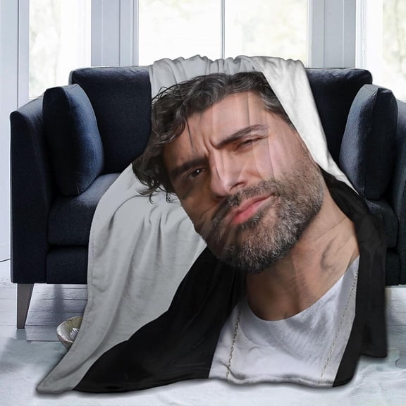 Oscar Isaac Fleece Blanket for Couch - Throw Blanket Lightweight Oscar Isaac Merch Super Soft Cozy Luxury Bed Blanket Microfiber and Throws for Sofa