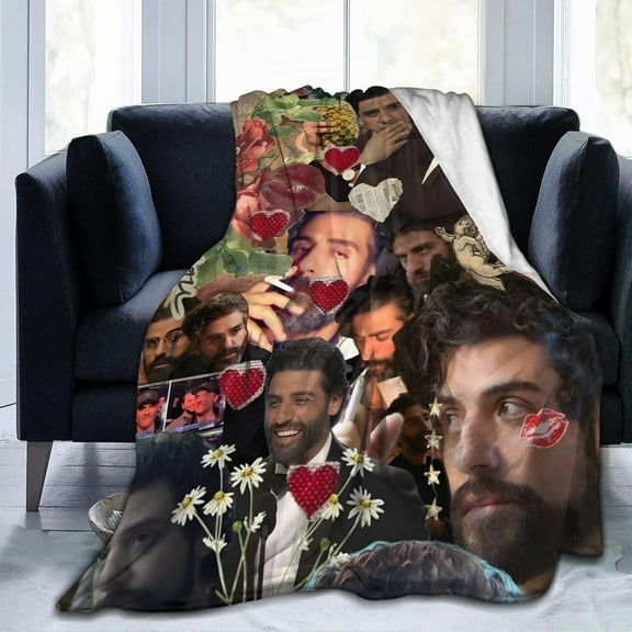 Oscar Isaac Fleece Blanket for Couch - Throw Blanket Lightweight Oscar Isaac Merch Super Soft Cozy Luxury Bed Blanket Microfiber and Throws for Sofa