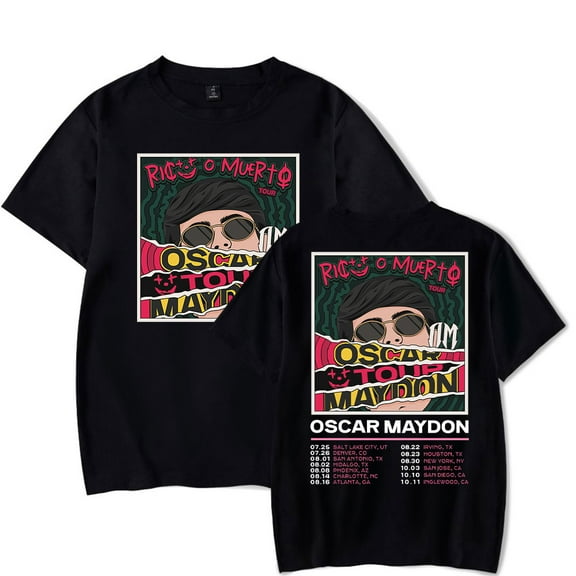 Oscar Maydon Rico o Muerto Tour Top T-shirt Unisex Casual New Fashion Summer Short-Sleeved T-shirt