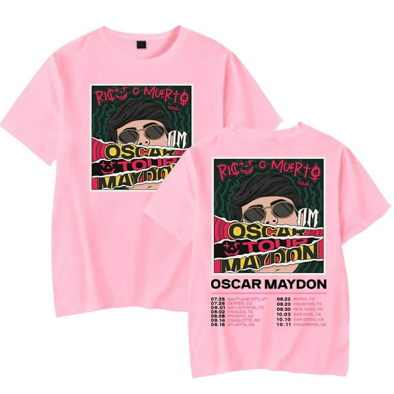 Oscar Maydon Rico o Muerto Tour Top T-shirt Unisex Casual New Fashion Summer Short-Sleeved T-shirt