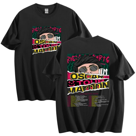 Oscar Maydon Tour 2025 Merch Cotton T-Shirt Women Men Crewneck Casual Short Sleeve Tee