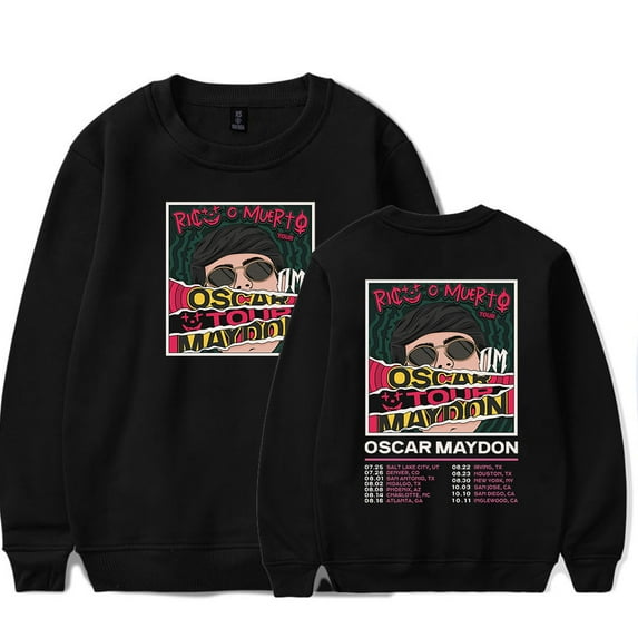 Oscar Maydon Tour 2025 Merch Long Sleeve Crewneck Sweatshirt For Men/Women Unsiex Fashion Streetwear
