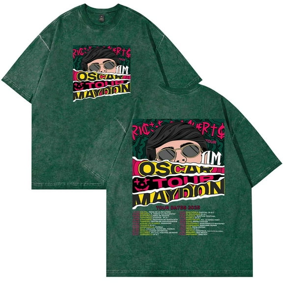 Oscar Maydon Tour 2025 Merch T-Shirt Cotton Wash Tee Women Men Short Sleeve Crewneck Tee