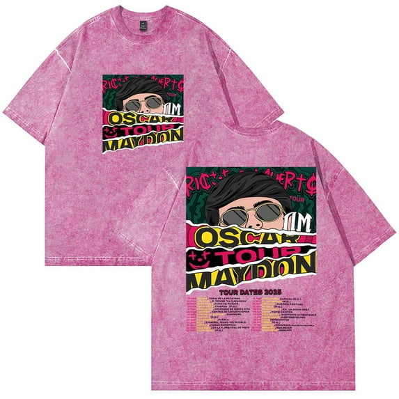 Oscar Maydon Tour 2025 Merch T-Shirt Cotton Wash Tee Women Men Short Sleeve Crewneck Tee