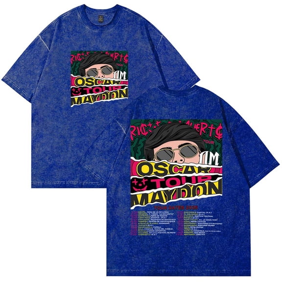 Oscar Maydon Tour 2025 Merch T-Shirt Cotton Wash Tee Women Men Short Sleeve Crewneck Tee
