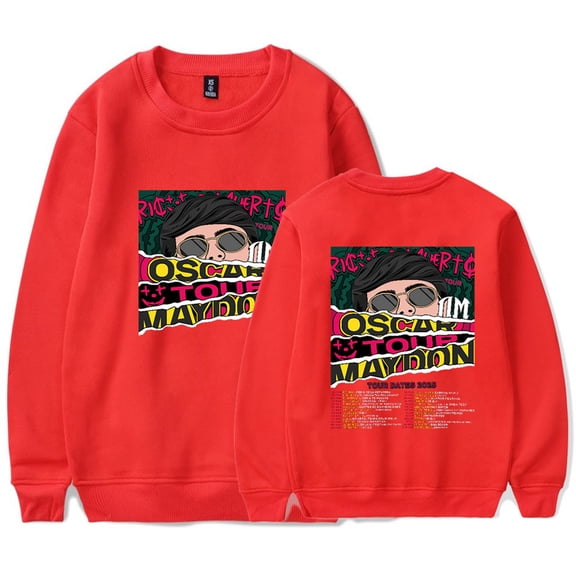 Oscar Maydon Tour 2025 Sweatshirts Hip Hop Longsleeve Men Women Crewneck Pullovers
