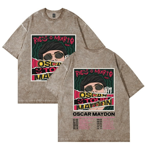 Oscar Maydon Tour 2025 T-Shirt Cotton Vintage Wash Tee For Women/Men Short Sleeve Tshirt Streetwear