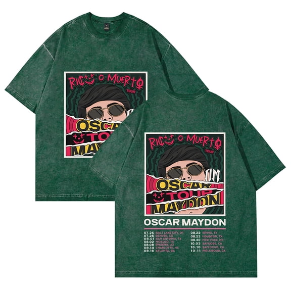 Oscar Maydon Tour 2025 T-Shirt Cotton Vintage Wash Tee For Women/Men Short Sleeve Tshirt Streetwear