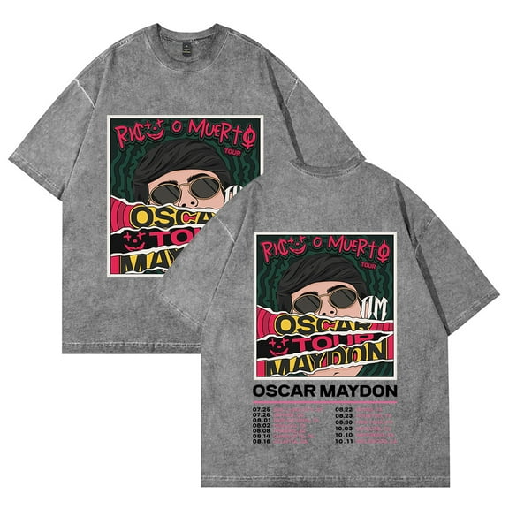 Oscar Maydon Tour 2025 T-Shirt Cotton Vintage Wash Tee For Women/Men Short Sleeve Tshirt Streetwear