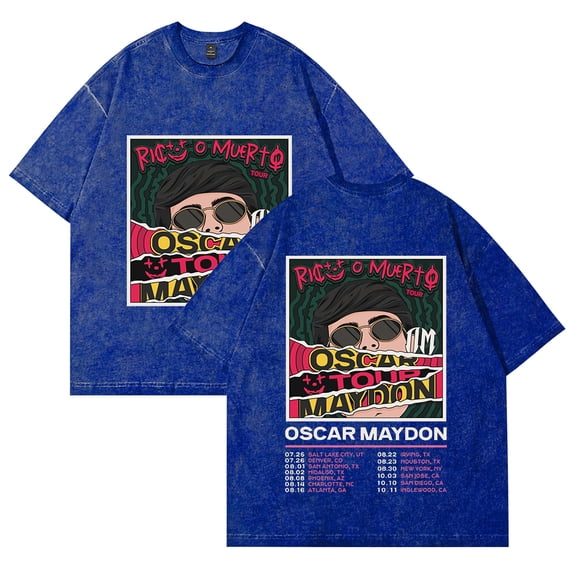 Oscar Maydon Tour 2025 T-Shirt Cotton Vintage Wash Tee For Women/Men Short Sleeve Tshirt Streetwear
