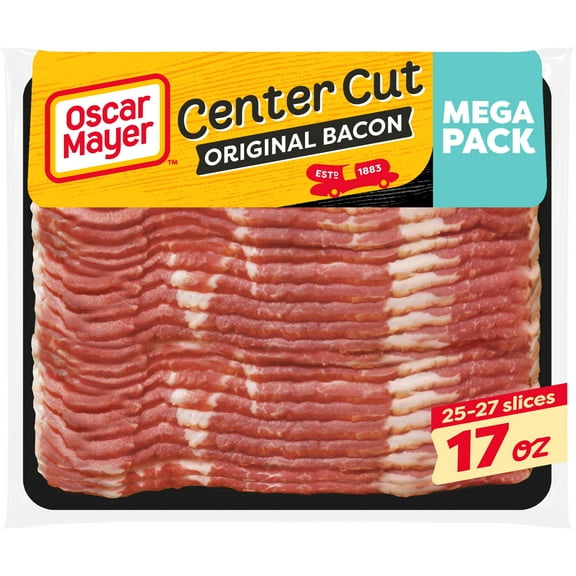 Oscar Mayer Original Center Cut Bacon Mega Pack, 17 oz Pack, 25-27 slices