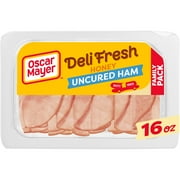 Oscar Mayer Deli Fresh Honey Uncured Sliced Ham Deli Lunch Meat Family Size, 16 oz Package