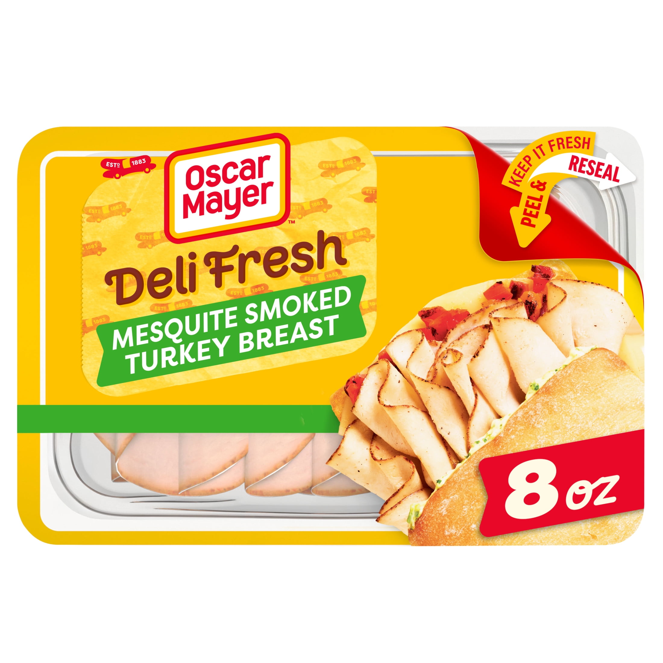 Oscar Mayer Deli Fresh Mesquite Smoked Sliced Turkey Breast Deli Lunch Meat, 8 oz Package