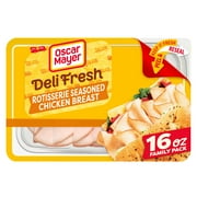 Oscar Mayer Deli Fresh Rotisserie Seasoned Sliced Chicken Breast Deli Lunch Meat, 16 oz Package