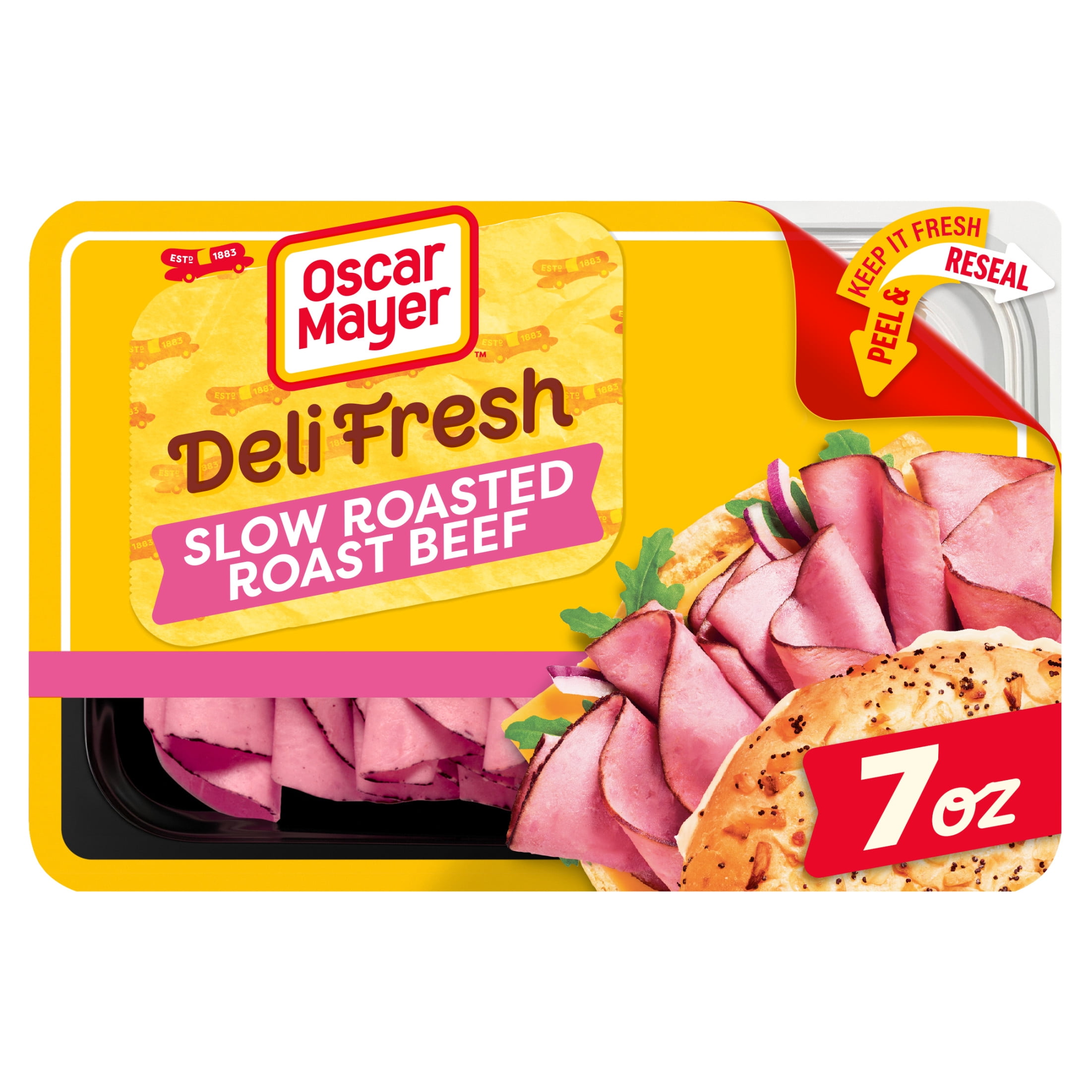 Oscar Mayer Deli Fresh Slow Roasted Roast Beef Deli Lunch Meat, 7 oz Package