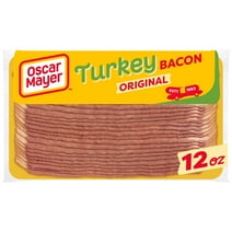 Oscar Mayer Gluten Free Turkey Bacon with 58% Less Fat & 57% Less Sodium, 12 oz Pack, 21-23 slices