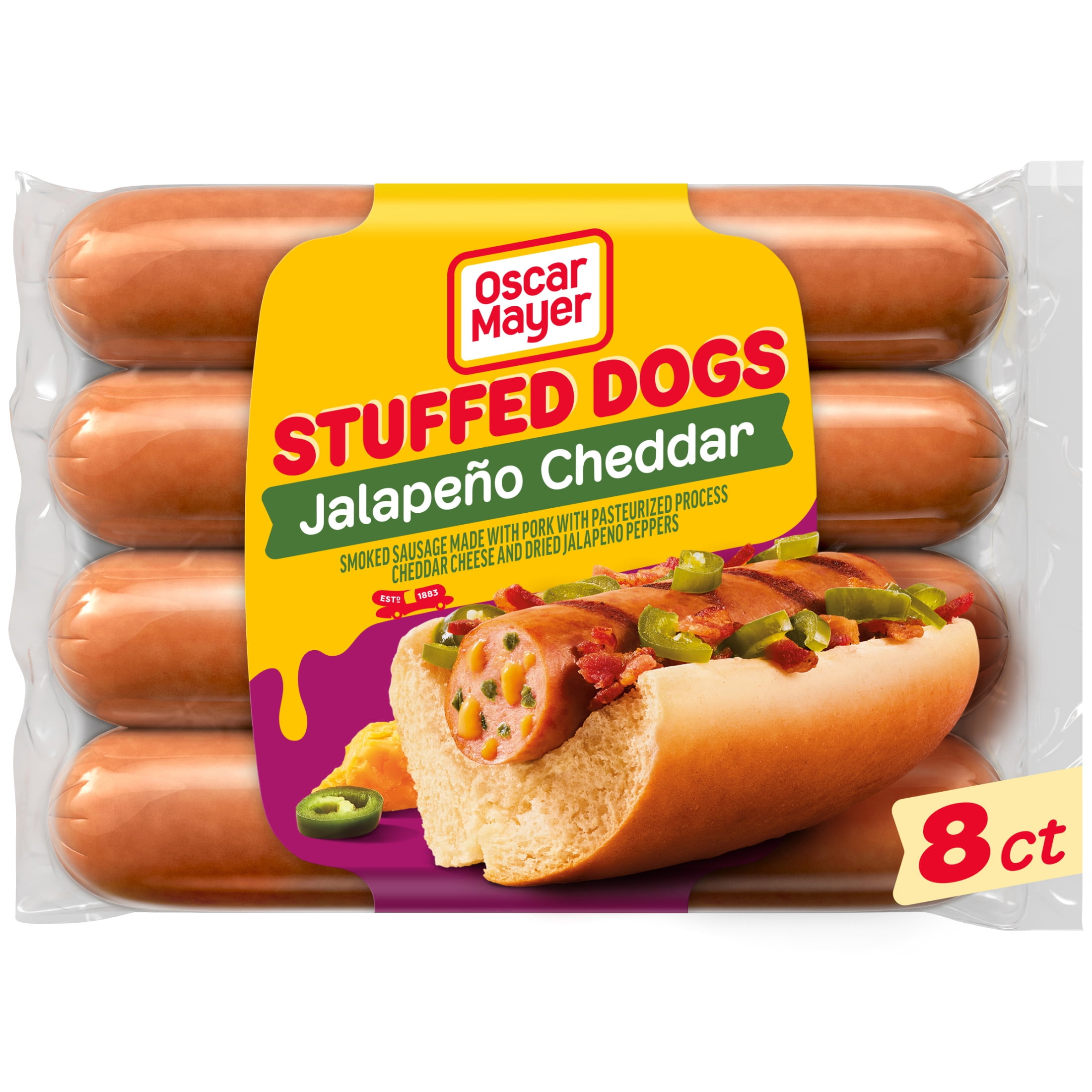 Oscar Mayer Jalapeo Cheddar Stuffed Dogs, 8 ct Pack