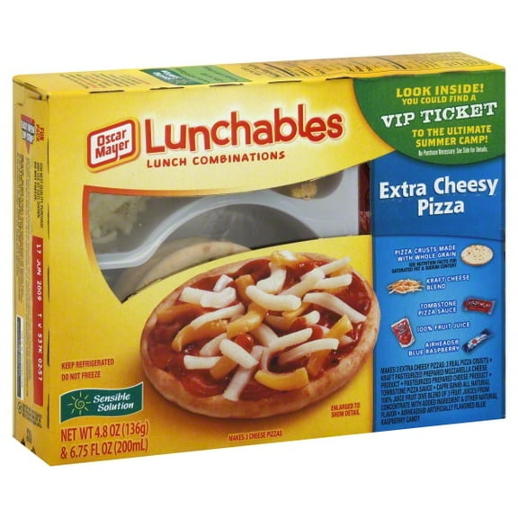 Oscar Mayer Lunchables Extra Cheesy Pizza with Fruit Punch, 4.8 Oz. & 6.75 Fl. Oz.