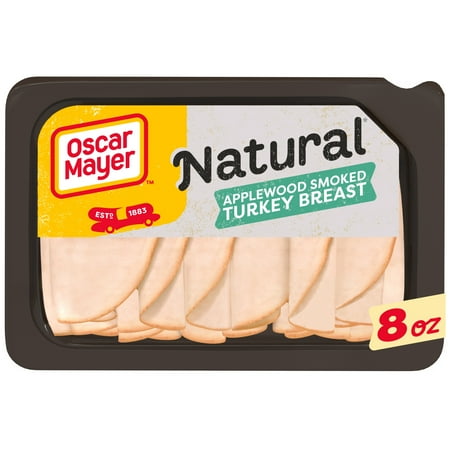 Oscar Mayer Natural Applewood Smoked Sliced Turkey Breast Deli Lunch Meat, 8 oz Package