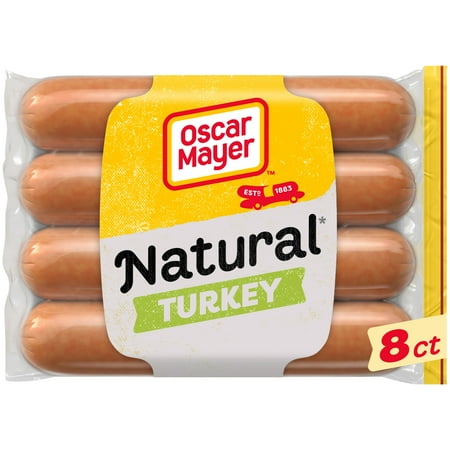 Oscar Mayer Natural Uncured Turkey Franks Hot Dogs, 8 ct. Pack