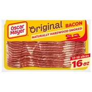 Oscar Mayer Original Bacon 12-Hour Natural Wood Smoked, 16 oz pack, Refrigerated, No Allergen-Free Claims Apply