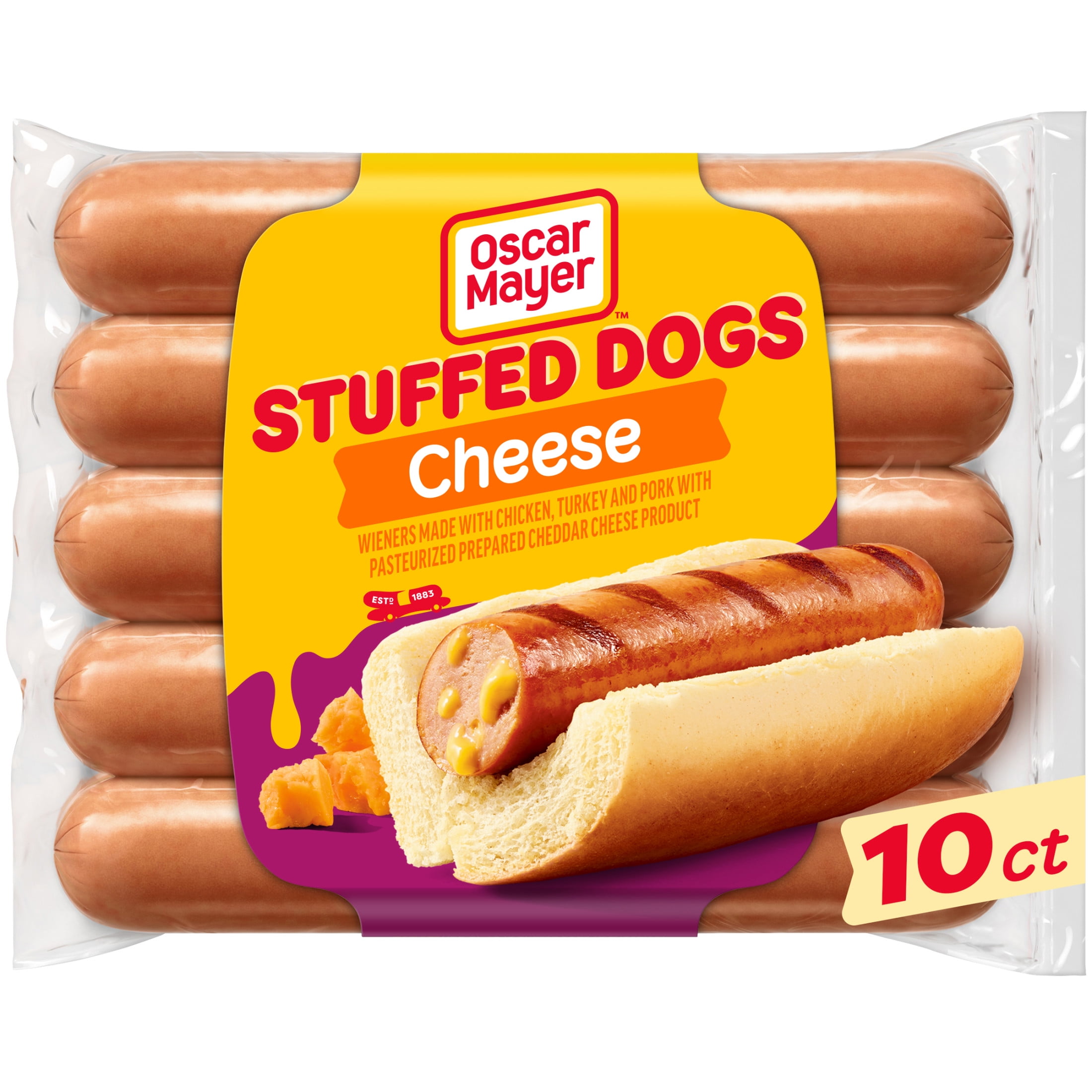 Oscar Mayer Stuffed Cheese Hot Dogs, Refrigerated, 10 Count
