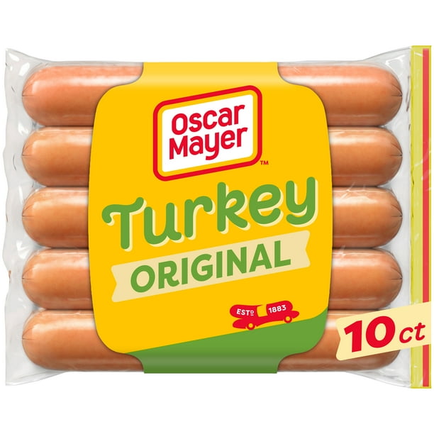 Oscar Mayer Turkey Uncured Franks Hot Dogs, 10 Ct. Pack Plastic